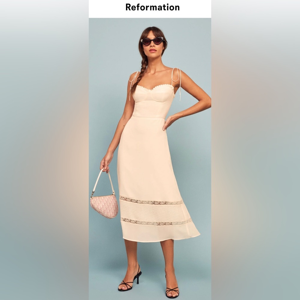 New with tags women’s REFORMATION Ronan Dress Ivory Size 6